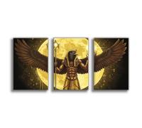 OQUAJK Poster sur toile représentant les dieux égyptiens Ra Myth - Décoration pour chambre à coucher, bureau, chambre - Cadeau - 50 x 75 cm