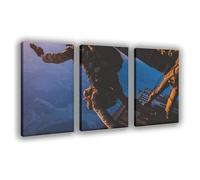 OQUAJK Poster sur toile représentant un parachutiste de l'armée britannique - Décoration pour chambre à coucher, bureau, chambre - Cadeau - 50 x 75 cm