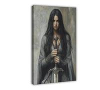 OQUAJK Poster sur toile Sacred Hecate - Décoration pour chambre à coucher, bureau, chambre - Cadeau - 60 x 90 cm