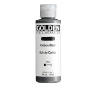 Or 0002040-4 4 oz - 118ml - Fluid Acrylic Color Paint Bottle - Carbon Black