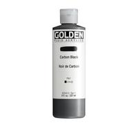 Or 0002040-5 8 oz - 236ml - Fluid Acrylic Color Paint Bottle - Carbon Black