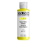 Or 0002191-4 4 oz - 118ml - Fluid Peinture acrylique Color Paint Bottle - Hansa Jaune Opaque