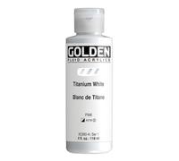 Or 0002380-4 4 oz - 118ml - Fluid Peinture acrylique Peinture de couleur bouteille - blanc de titane
