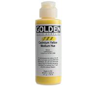 Or 0002428-4 4 oz - 118ml - Fluid Peinture acrylique Color Paint Bottle - Jaune de cadmium moyen Hue