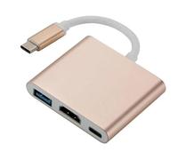 Or - Adaptateur Thunderbolt 3 Usb Type C Hub Hdmi 4k, Compatible Avec Samsung Dex Mode Usb-c Dock Avec Pd Pou