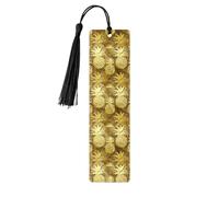 Or Ananas Fond Imprimer Accessoires de Lecture Marque-page en Bois Signets Uniques pour Livres Couverture Rigide Magasin