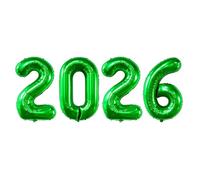 Or Argent Rose Noir Nombre 2026 Feuille Ballons Bonne Année 2026 Ballons 16/32in Multicolore Bonne Année Bannière Décorations De Fête