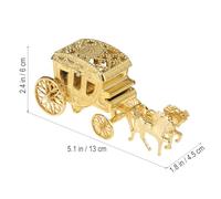 Or Boîte de Bonbons de Mariage Carrosse Royal en Plastique