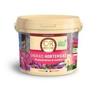 OR BRUN Engrais Hortensias - Renforce Les Hortensias - Seau 4L | Renforce Les Hortensias - Enrichit Les Fleurs - Fabriqué En France - Utilisable en Agriculture Biologique OBRECGHORTEN4