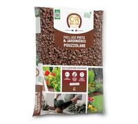 Or Brun - Paillage de pouzzolane 6 L - Protection des plantes pour pots & jardinières