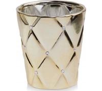 Or Céramique Pot Glamour avec Zircones 15 cm