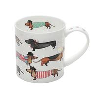 OR-DASD-SA Tasse en porcelaine fine Motif teckel Staffordshire 0,35 l