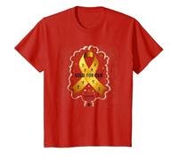 Or de Septembre : Sensibilisation aux Guerriers du Cancer Infantile T-Shirt, Enfant, Rouge, 8 Ans