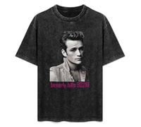 Or Dylan McKay Luke Perry Beverly Hills Black T-Shirt Printed Tee Graphic Top for Men Unisex Shirt M