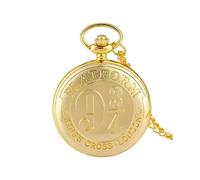 (Or) Hot Movie Extension King s Cross Londres 9 34 Plateforme Quartz Montre de Poche Bronze Full Hunter