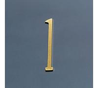 Or Laiton Plaque Maison Nombres Décoratifs Mur Porte Chiffres Dortoir Appartement Hôtel Domicile Boîte Aux Lettres Signe Métal Brossé Creative Numérique, Installation avec Verre Colle (7cm,1)