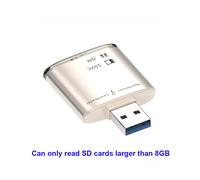 (Or) Lecteur de carte USB 3.0 2 ports 8 Go-128 Go compatible SD SDXC NM Nano adaptateur d'écriture de