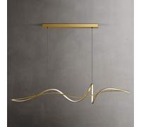Or LED Suspension Moderne Simple Lustre Créatif Intérieur Lumière Suspendue Réglable pour Salon Salle À Manger Étude Villa Chambre Couloir Chambre D’Enfants Hall Entrée, One Color, 120cm