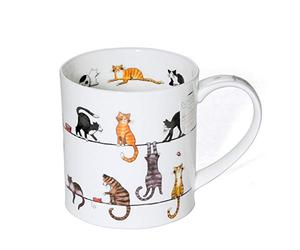 OR-LIVW-CA Mug en porcelaine anglaise Motif chats Live Wires 0,35 l