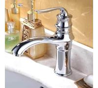 Or Mitigeur Bassin Robinets Noir Froid et Chaud Mélangeur Évier Robinet Eau Cuisine Salle De Bains Accessoires Chrome(Chrome Color)
