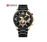 (Or noir) Nouvelles montres vertes pour hommes de marque supérieure montre à quartz en acier inoxydable