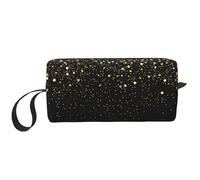 Or Paillettes Noir Cool Moderne, Trousse de Maquillage Trousse à cosmétiques Trousse de Toilette de Voyage Portable Pochette de Maquillage
