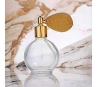 Or Rond Vide Parfum Rechargeable Verre Bouteille spray atomiseur, 78ml, avec pompe d'or et d'or d'assemblage. Entonnoir compris