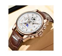 (Or rose blanc) LIGE Mode Automatique Date Hommes Montres À Quartz Top Marque De Luxe Mâle Horloge Chronographe