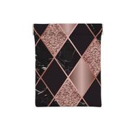 Or Rose Marbre Rose Noir Géométrique, Sac de Rangement pour Femmes, Portefeuille supérieur à Presser, Petit Porte-Monnaie, Pochette de Changement