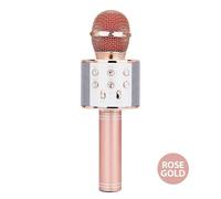 or rose Microphone professionnel sans fil Bluetooth WS858, haut-parleur USB, karaoké, KTV, pour la maison, lecteur de musique, enregistreur de chant