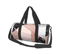 Or Rose Paillettes Noir Blanc Marbre Géométrique, Sac de Voyage de Grande capacité, Sac à Main Rond, Sac de Voyage de Sport, fourre-Tout, Sac de Fitness