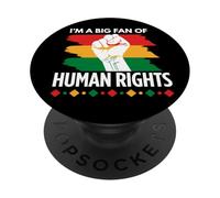 Or Rouge et Vert Grand Fan des Droits de l'homme, des Droits de l'homme PopSockets PopGrip Adhésif