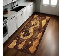 Or Tapis de Cuisine Nuage de Dragon Animal Antidérapant Lavable Devant Évier Long 40 x 120 cm pour Couloir Buanderie Salle à Manger Chambre Cuisine