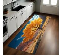 Or Tapis de Cuisine Paysages d'automne avec de Grands Arbres 60 x 180 cm Antidérapant Résistant Lavable Tapis de Passage Couloir Buanderie Salle de Bain