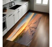 Or Tapis de Cuisine Plages de Sable et Dunes Antidérapant Lavable 60 x 180 cm pour Cuisine Couloir Salon Chambre Salle de Bain