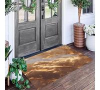 Or Texture des Strates Rocheuses Paillasson Entrée Intérieur 60X90Cm,des Images Magnifiques Tapis Lavable en Machine Antidérapant Rugs Moquette Poil Ras Doux pour Chien,Cuisine,Porte Et Couloir