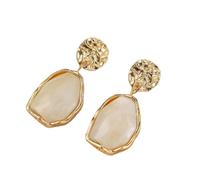 Or-Toned Irrégulière Pierre Goutte Boucle D'oreille Rétro Mode Résine Boucles D'oreilles Déclaration Accessoire Convient pour les Festivals, les Fêtes, les Anniversaires et la Vie Quotidienne