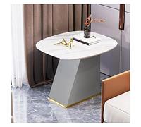 oR3sB4jE Table Basse Petite Table d'appoint, avec Cadre en Bois et Base métal, de Nuit 23,6 po Hauteur, Basse for Salon, Chambre à Coucher, Balcon, Bureau Étagère de Rangement(Gris)