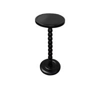 oR3sB4jE Table Basse Petite Table d'appoint Ronde en Bois, Style rétro, for canapé, Plateau de Rangement, Chevet, Balcon Étagère de Rangement(Noir,Grand)