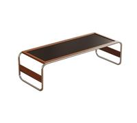 oR3sB4jE Table Basse Table Basse Moderne du Milieu siècle en Bois et métal, Plateau Noir, Cadre Ouvert, Salon Étagère de Rangement