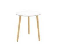 oR3sB4jE Table Basse Table d'appoint de canapé en Bois for Salon, réception, Balcon, Table à Manger Ronde décontractée Étagère de Rangement(Blanc,Grand)