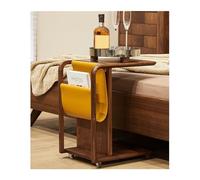 oR3sB4jE Table Basse Table d'appoint de canapé en Noyer Noir, Petite Table Basse Luxe, d'angle Bois, Mobile Étagère de Rangement