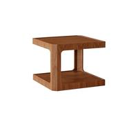 oR3sB4jE Table Basse Table d'appoint en Bois Massif, Petite Table Ronde idéale for Un Salon, Une Chambre, Magasin de thé au Lait ou café Étagère de Rangement(Bruin)