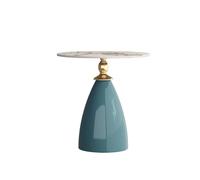 oR3sB4jE Table Basse Table d'appoint en métal palettisée, Table Ronde, Petite Pliante décorative for canapé, Palette de, for, collation for Salon et Chambre à Coucher Étagère de Rangement(Blue)