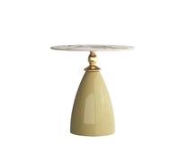 oR3sB4jE Table Basse Table d'appoint en métal palettisée, Table Ronde, Petite Pliante décorative for canapé, Palette de, for, collation for Salon et Chambre à Coucher Étagère de Rangement(Beige)