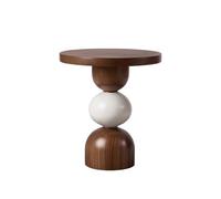 oR3sB4jE Table Basse Table d'appoint Minimaliste en Bois, Table Ronde rétro, Petite Basse, canapé, Salon, Balcon Étagère de Rangement