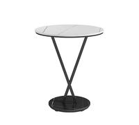 oR3sB4jE Table Basse Table d'appoint Ronde en marbre de Luxe, Meuble Compact for canapé, Table Basse Moderne, for Balcon, Chevet Étagère de Rangement(Blanc)
