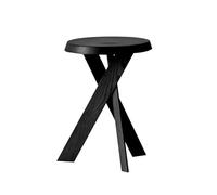 oR3sB4jE Table Basse Table d'appoint Simple en Bois, Petite Table Ronde, Tabouret Bas, Salon, Balcon, de Chevet Étagère de Rangement(Noir)