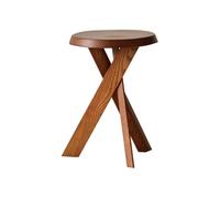 oR3sB4jE Table Basse Table d'appoint Simple en Bois, Petite Table Ronde, Tabouret Bas, Salon, Balcon, de Chevet Étagère de Rangement(Bruin)