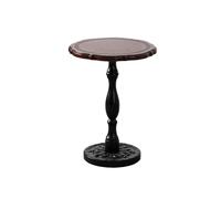 oR3sB4jE Table Basse Table Ronde rétro de Style américain, Table d'appoint canapé français, Basse à Motifs complexes Étagère de Rangement(Bruin,XL)